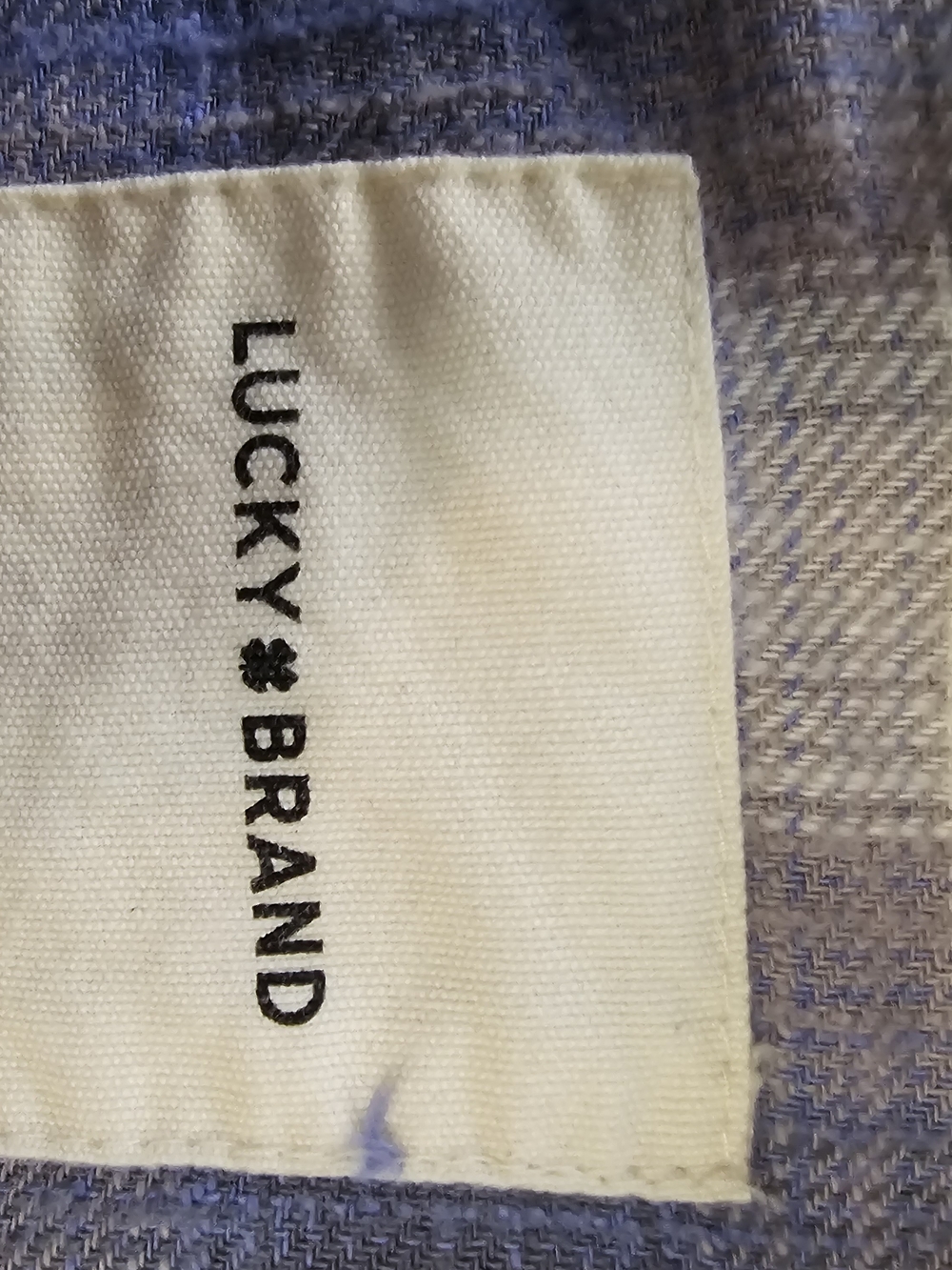Lucky Brand Blue Plaid Shirt with Medium Wash Relaxed Jeans - Picture 5 of 5